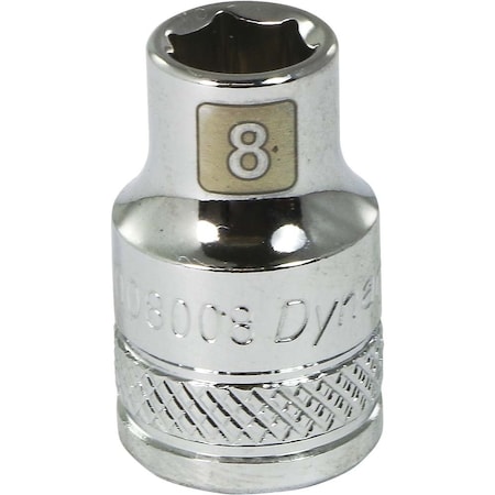 Dynamic 3/8" Drive, 8mm Metric Socket, 6 Points D008008